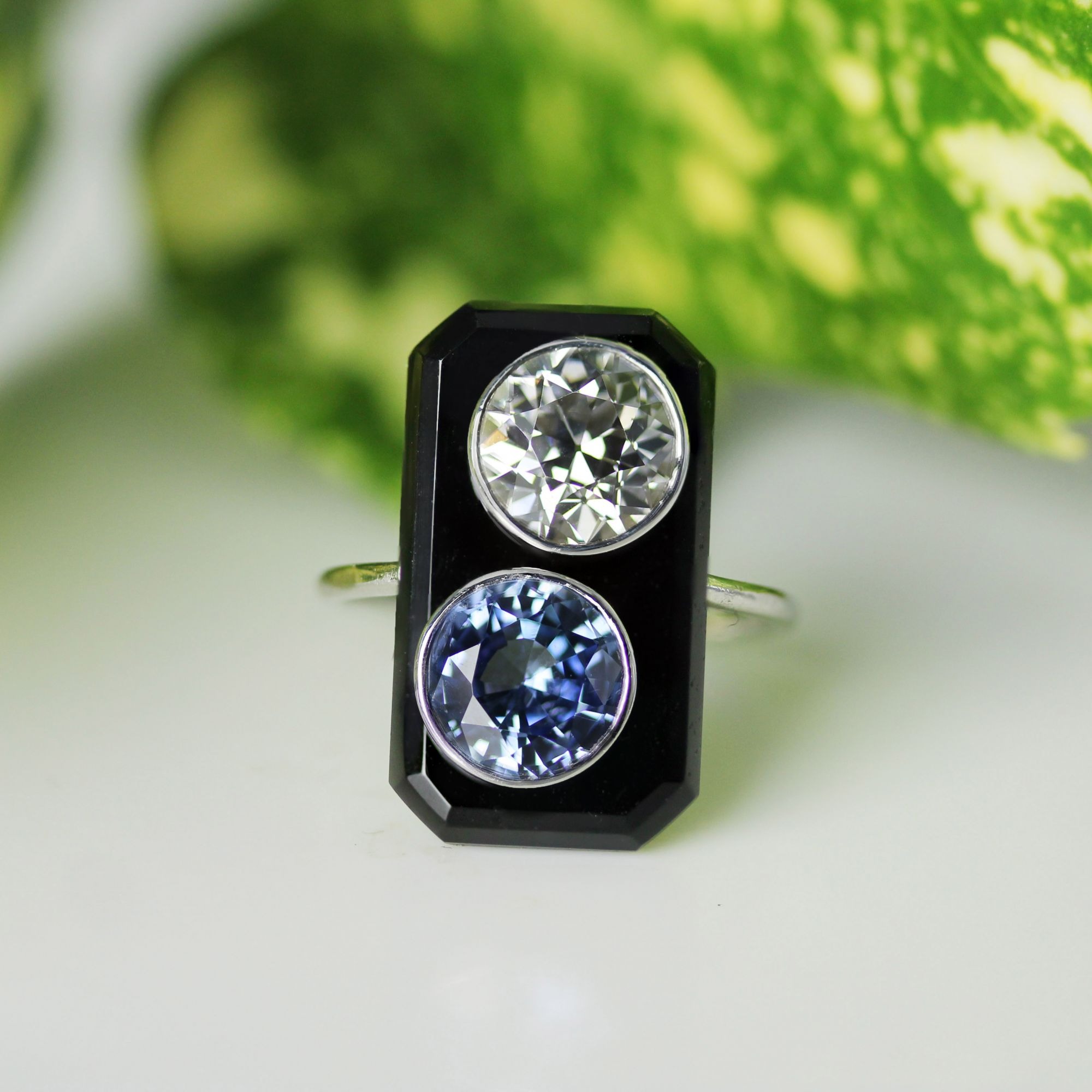 This Onyx, Diamond and Sapphire Ring Is an Art Deco Stunner 95