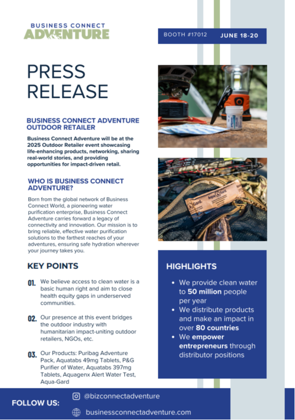 BUSINESS CONNECT ADVENTURE OUTDOOR RETAILER 689