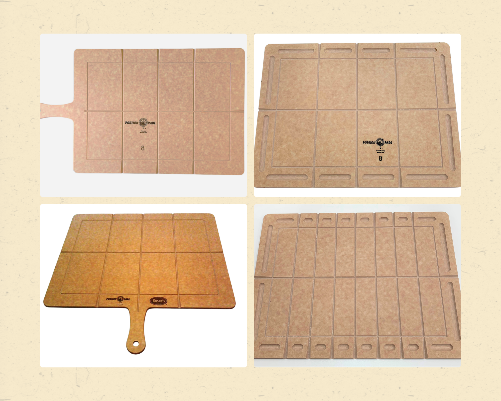 The Portion PadL is the Only Pizza Portioning Tool for Portioning Square and Rectangle Pizzas 115