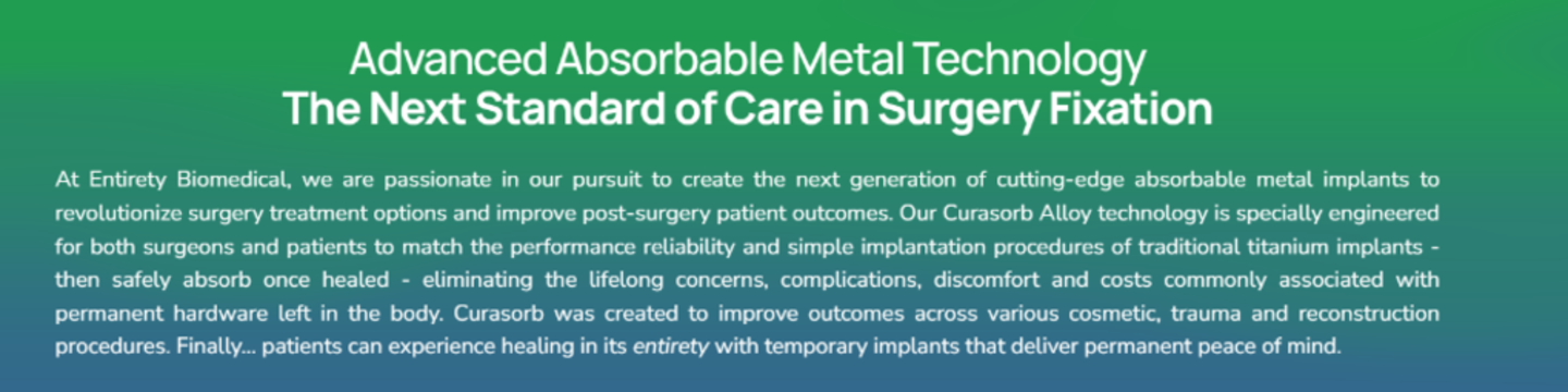 Entirety Biomedical - MedTech Innovator 207