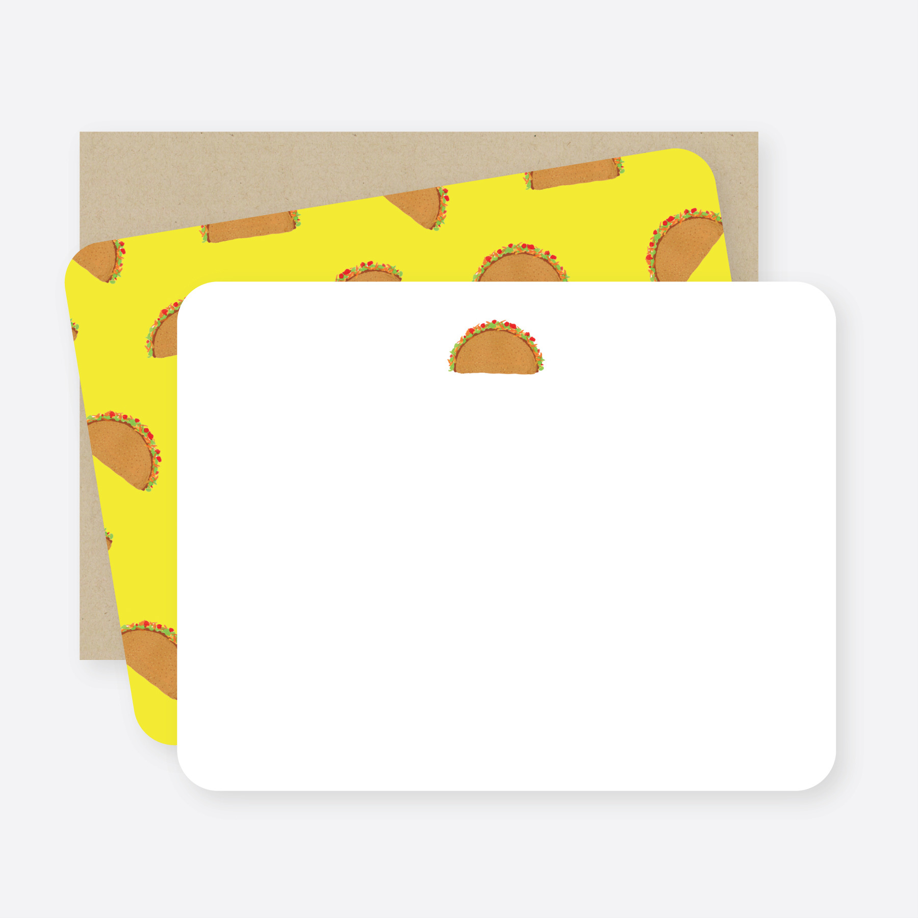 tacos flat note card set 435