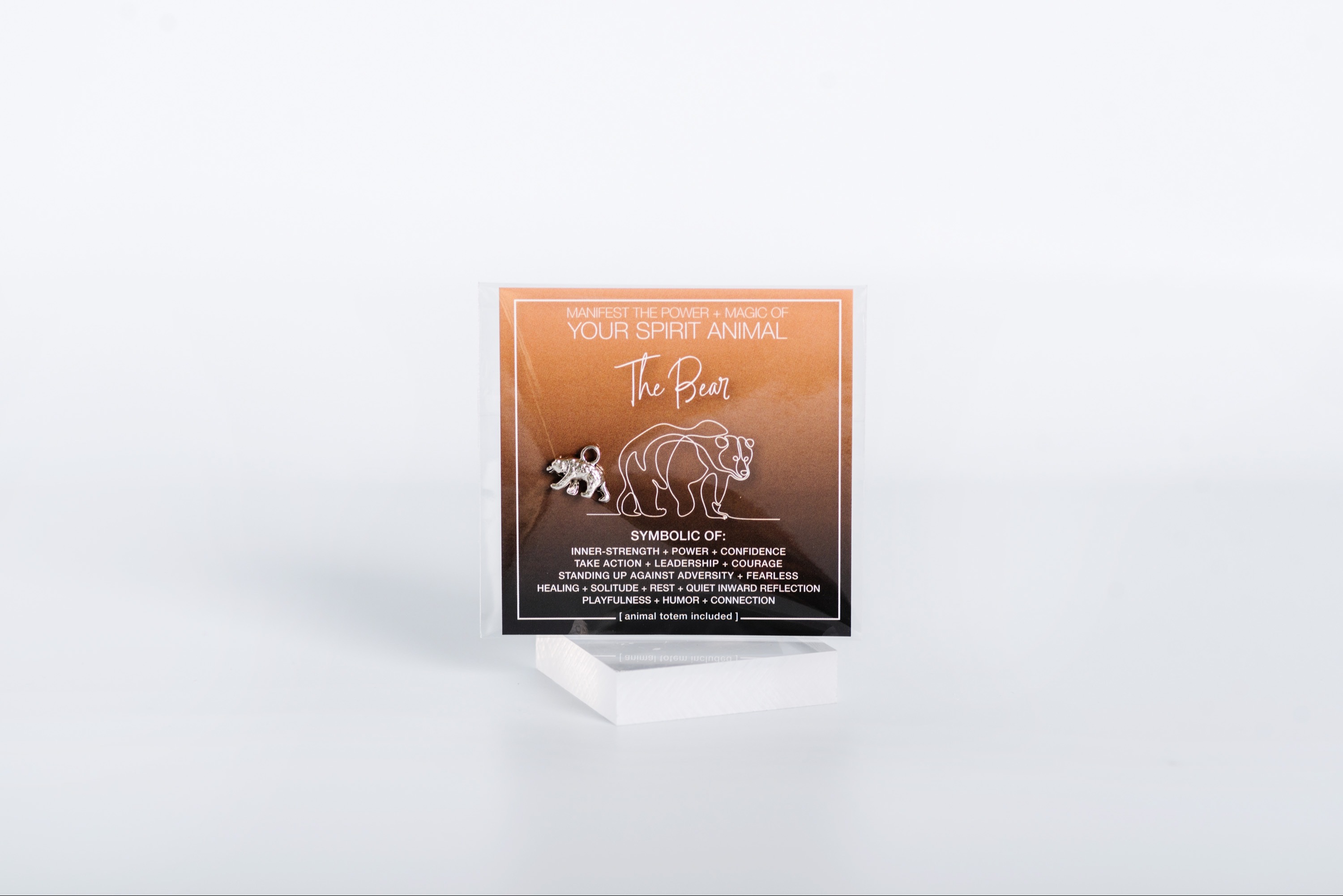 Warm Human Manifest the Power + Magic of Your Spirit Animal Mini Card + Charm collection 996