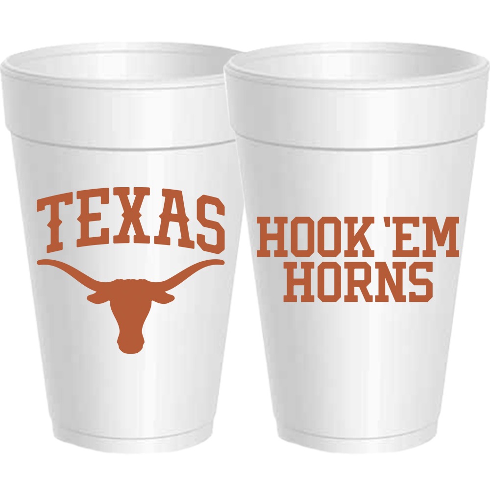 University of Texas - Hook Em Horns - 16oz Tailgating Cups 565