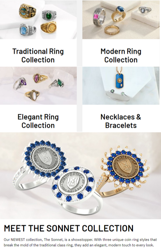 CUSTOM-CRAFTED COLLEGE JEWELRY 88