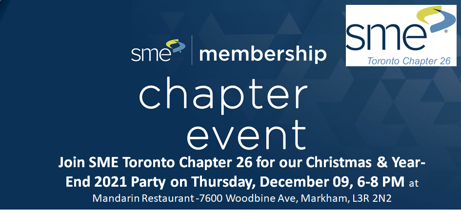 SME Toronto Chapter 26 Christmas and Year-End Party 2021 on Dec 09, 6-8 PM 1172