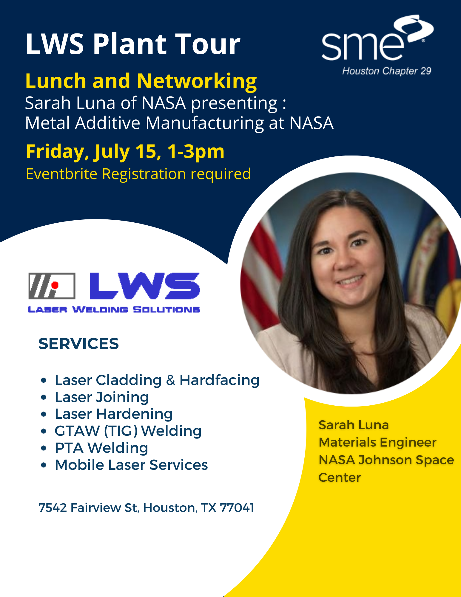 Metal Additive Manufacturing at NASA; Laser Welding Solutions lunch n learn 1237
