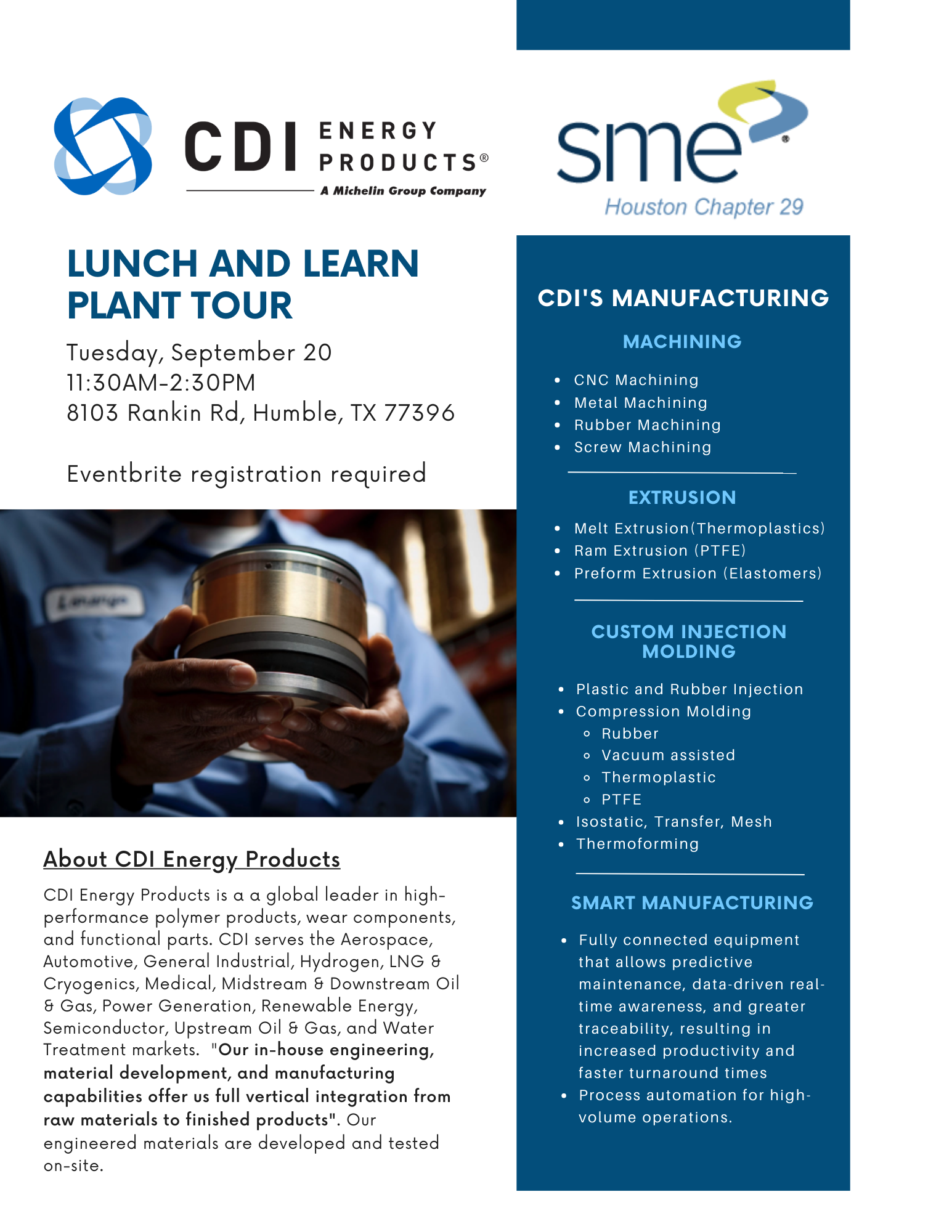 CDI Energy Products Lunch & Learn Plant Tour 1249