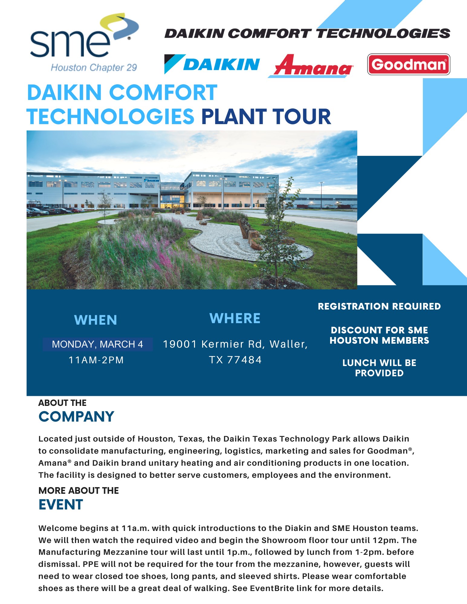 Daikin Comfort Technologies Plant Tour 1513