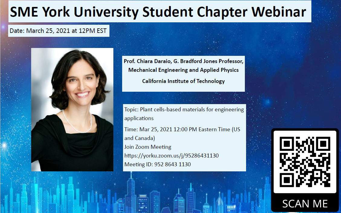 Webinar on Plant Cells-based Materials for Engineering Applications by Prof. Chiara Daraio, California Institute of Technology, USA. 998