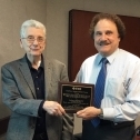 Bob Pellegrino presenting appreciation plaque to Julius Neudorfer for his presentation on Liquid Cooling - Ready to go Mainstream in the Data Center? 1125