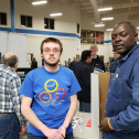 James, Mike, Karl, and Farris manning the SME booth during Engineer&#039;s Week at NWTC on February 20, 2020.  3518