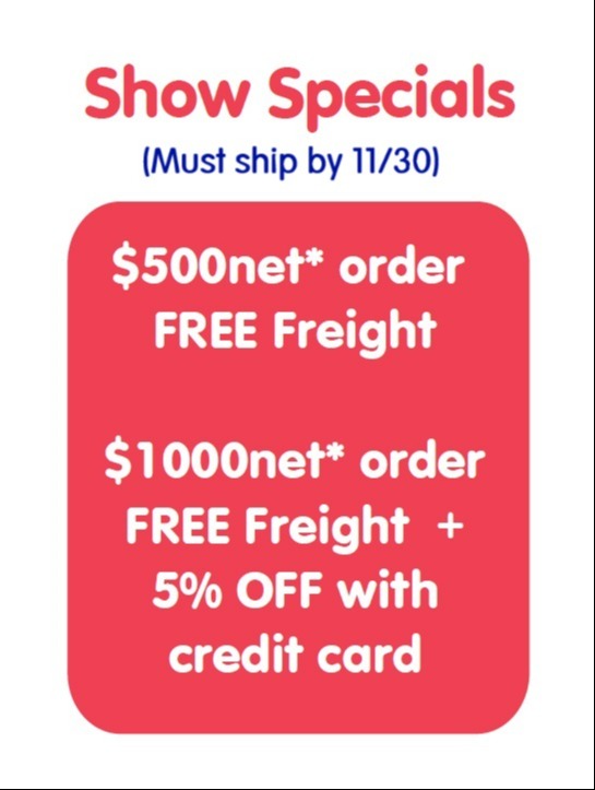 Freight and Discount + Free Demo & Displays 342