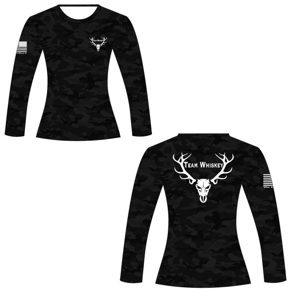 Woman's Black Camo UPF 50 Long Sleeve 291