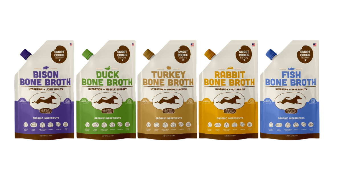 Smart Cookie Barkery Unveils New Line of Premium Bone Broths for Dogs with Unique, Novel Proteins 1291