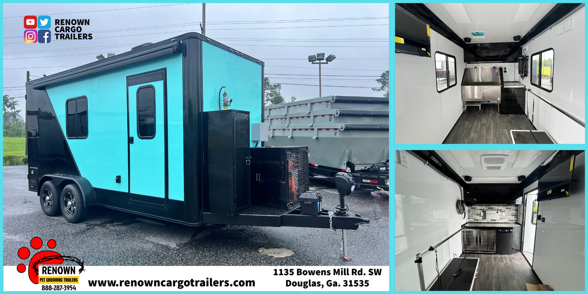 7 X 16 TA Mobile Pet Grooming Trailer - Legacy Series 1473