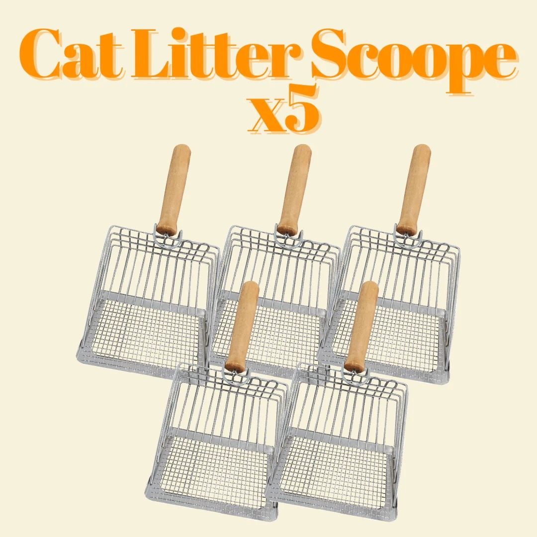 Show Special: 2-in-1 Stainless Steel Cat Litter Scoop 5-Pack 359
