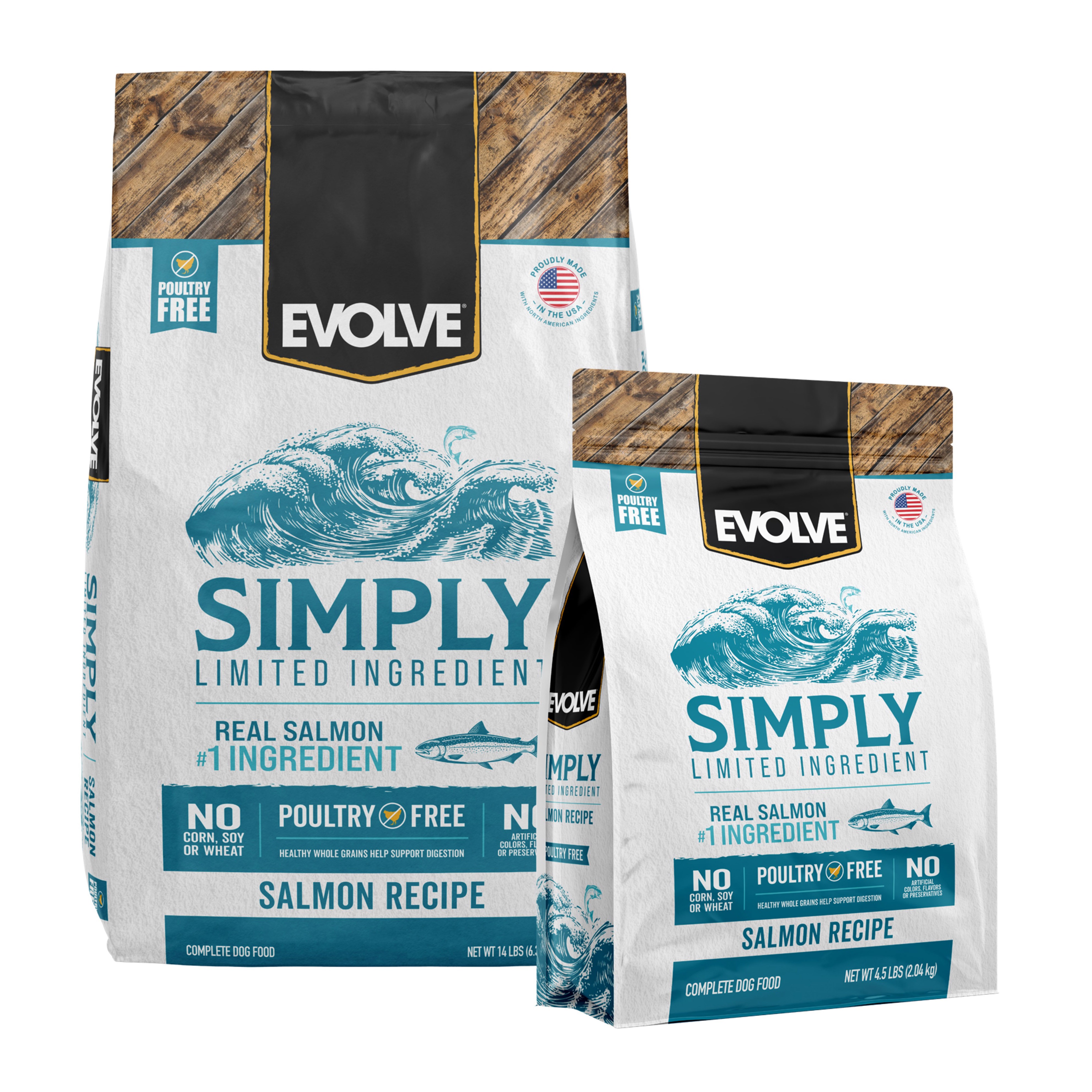 Evolve® Simply Poultry Free Salmon Recipe Dog Food 874