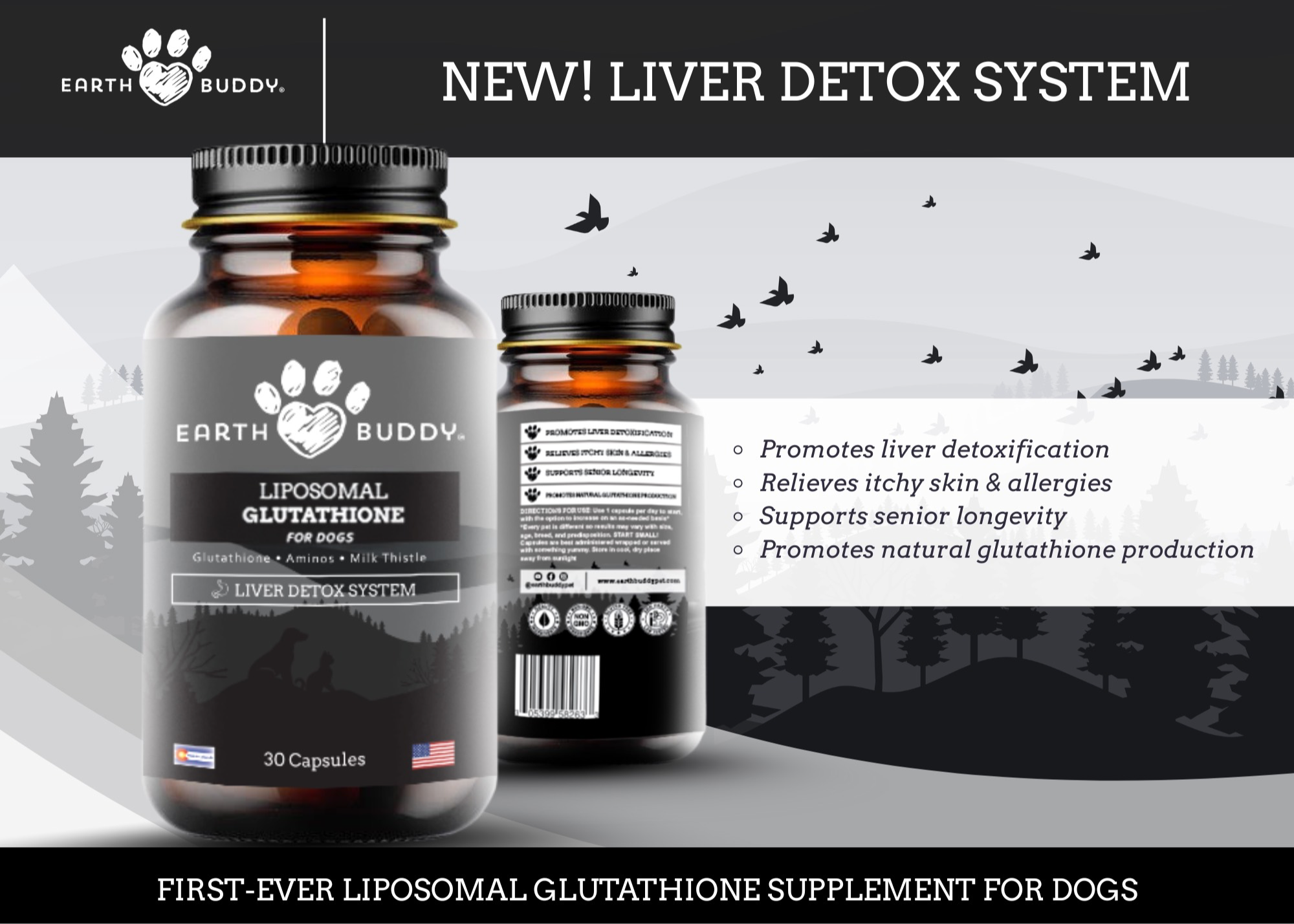 Liposomal Glutathione for Dogs - Liver Detox System & Immune Support 891