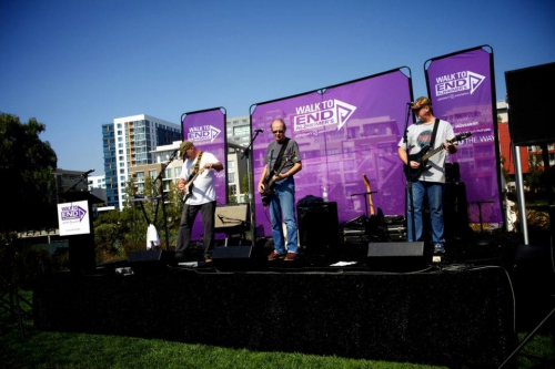 Stage Backdrop with Vertical Stage Side Banners