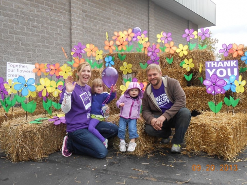 Team Photo Area - use hay and flowers