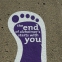 These footprints led walkers all the way from their car to the registration table - so smart!