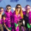 The San Diego Walk provided props for their Team Photo Area: glasses, hats, boas, etc.