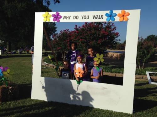 Really large polaroid at Tulsa Walk to End Alzheimer&#39;s