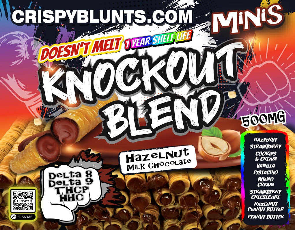 KO BAKLAVA MINIS Jar of 40 minis 500mg each with Bueno Crispy Blunts Cream Crispy Phyllo Dough 244