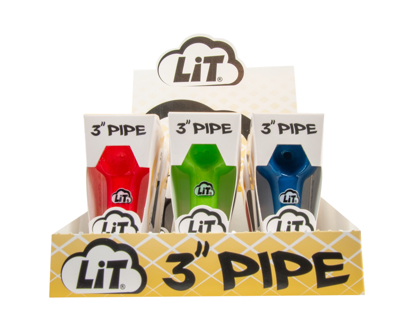 LIT PIPES 3" 12CT DISPLAY 296