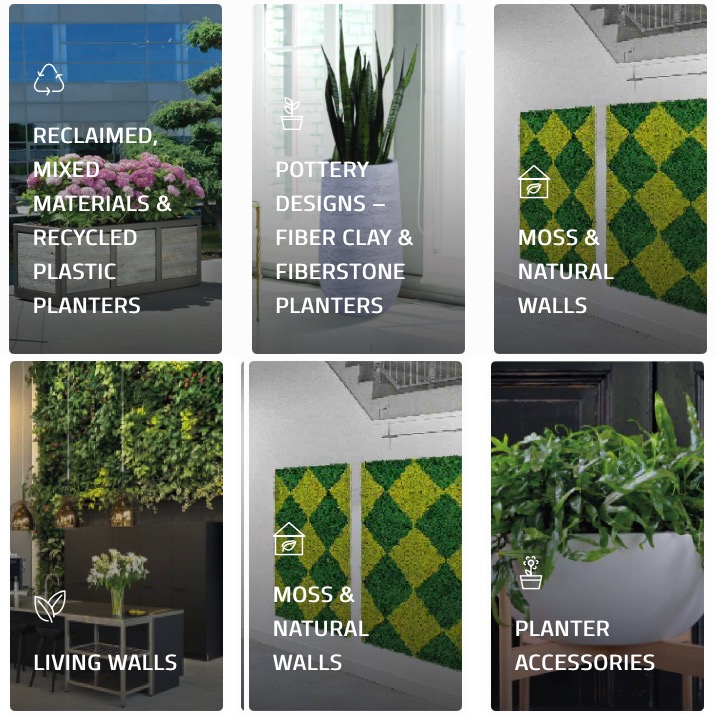 Planters, Living Walls, and Moss Walls 96