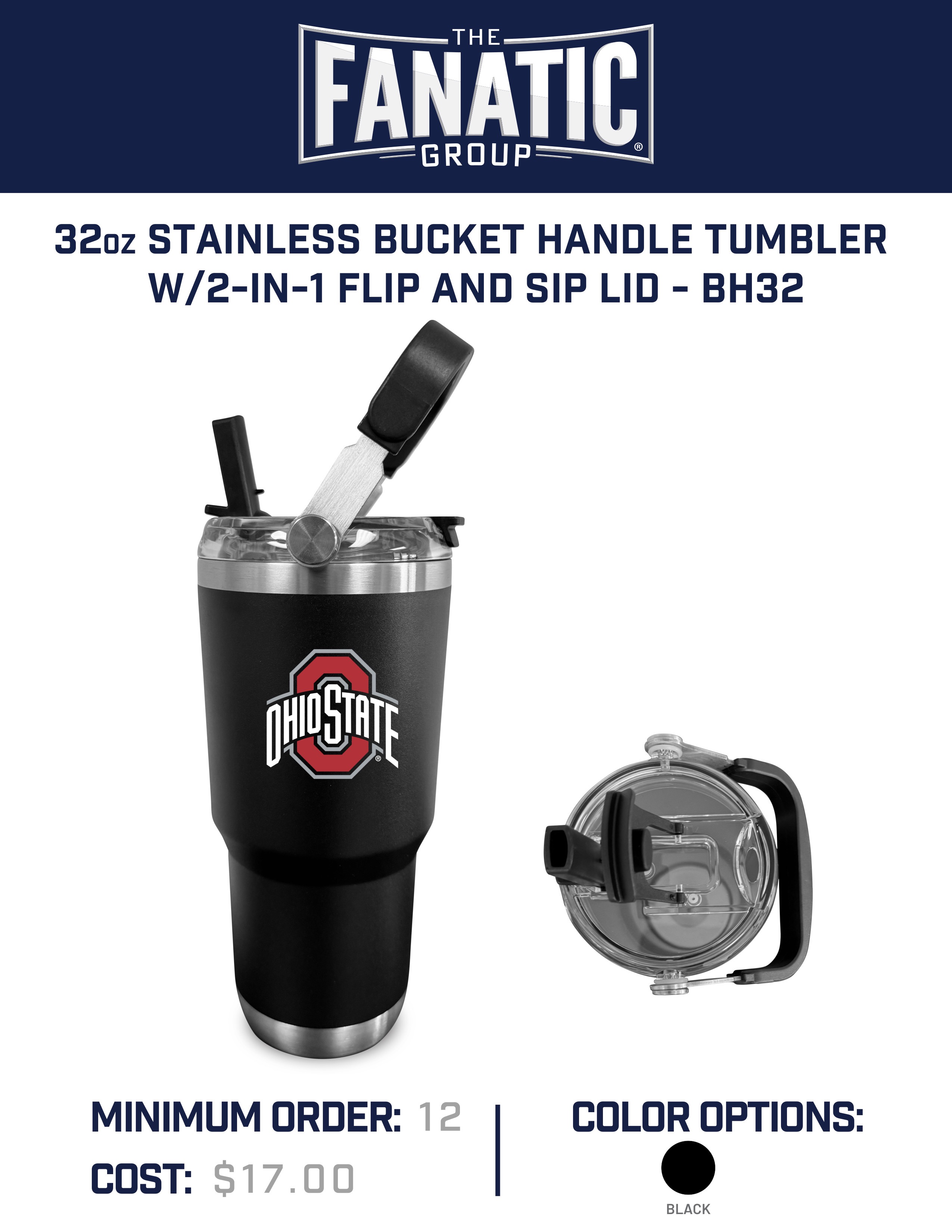 New 32oz bucket handle tumbler 725