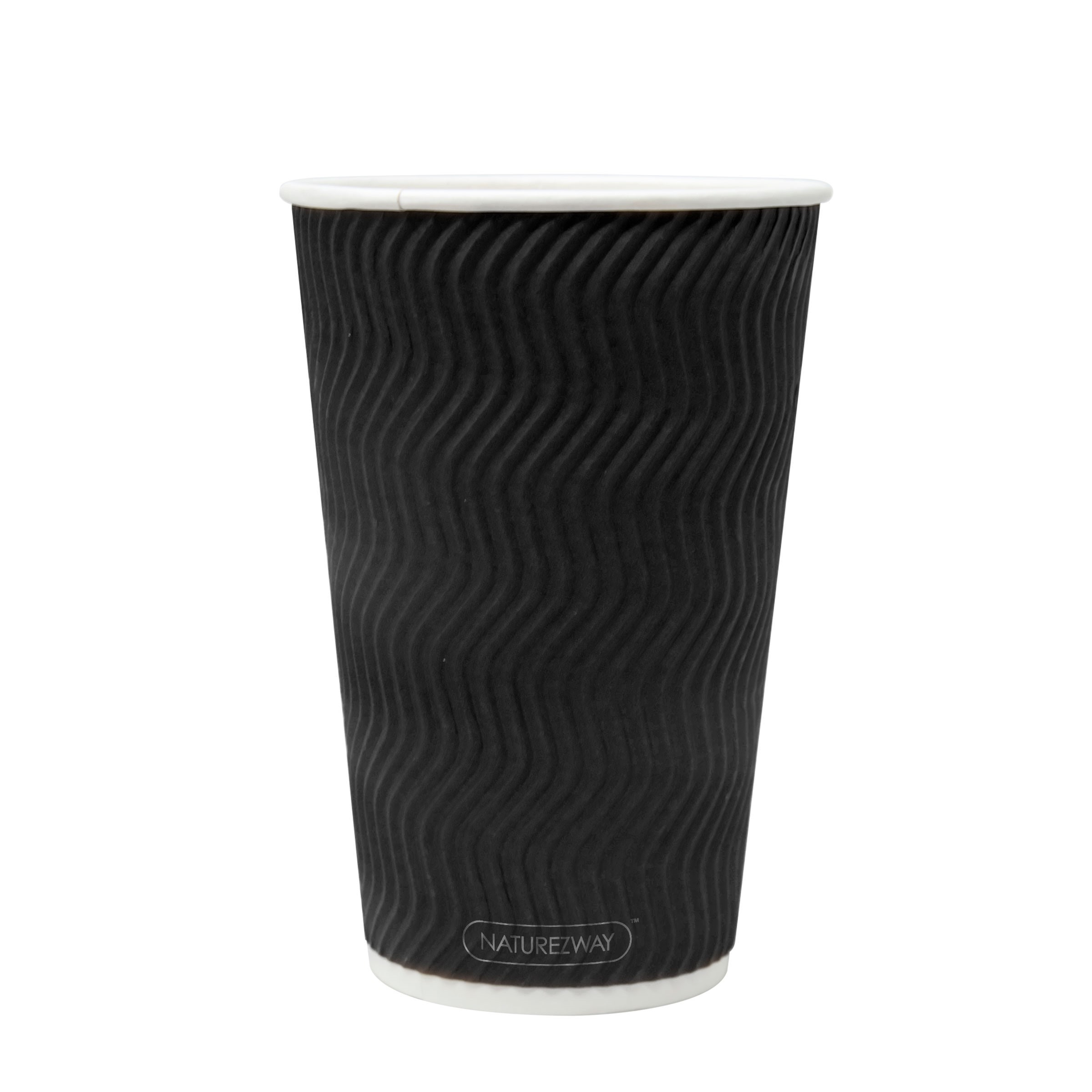 Black Bamboo Disposable Ripple Hot Cup 148